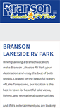 Mobile Screenshot of bransonlakesidervpark.com