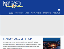 Tablet Screenshot of bransonlakesidervpark.com
